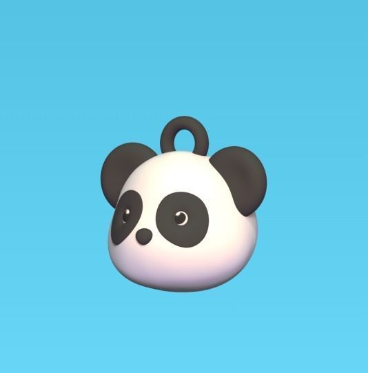 Cute Panda Head 3D print model_2