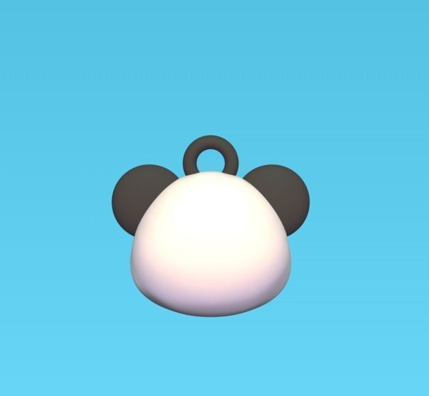 Cute Panda Head 3D print model_4