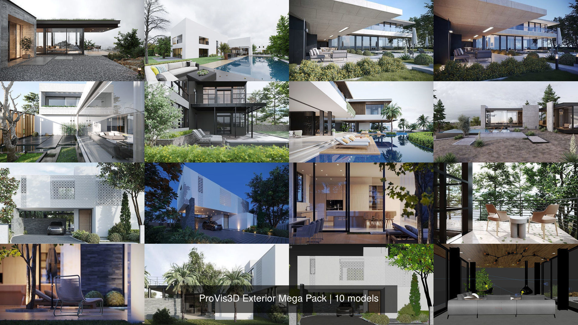  ProVis3D Exterior Mega Pack 3D Model Collection_0