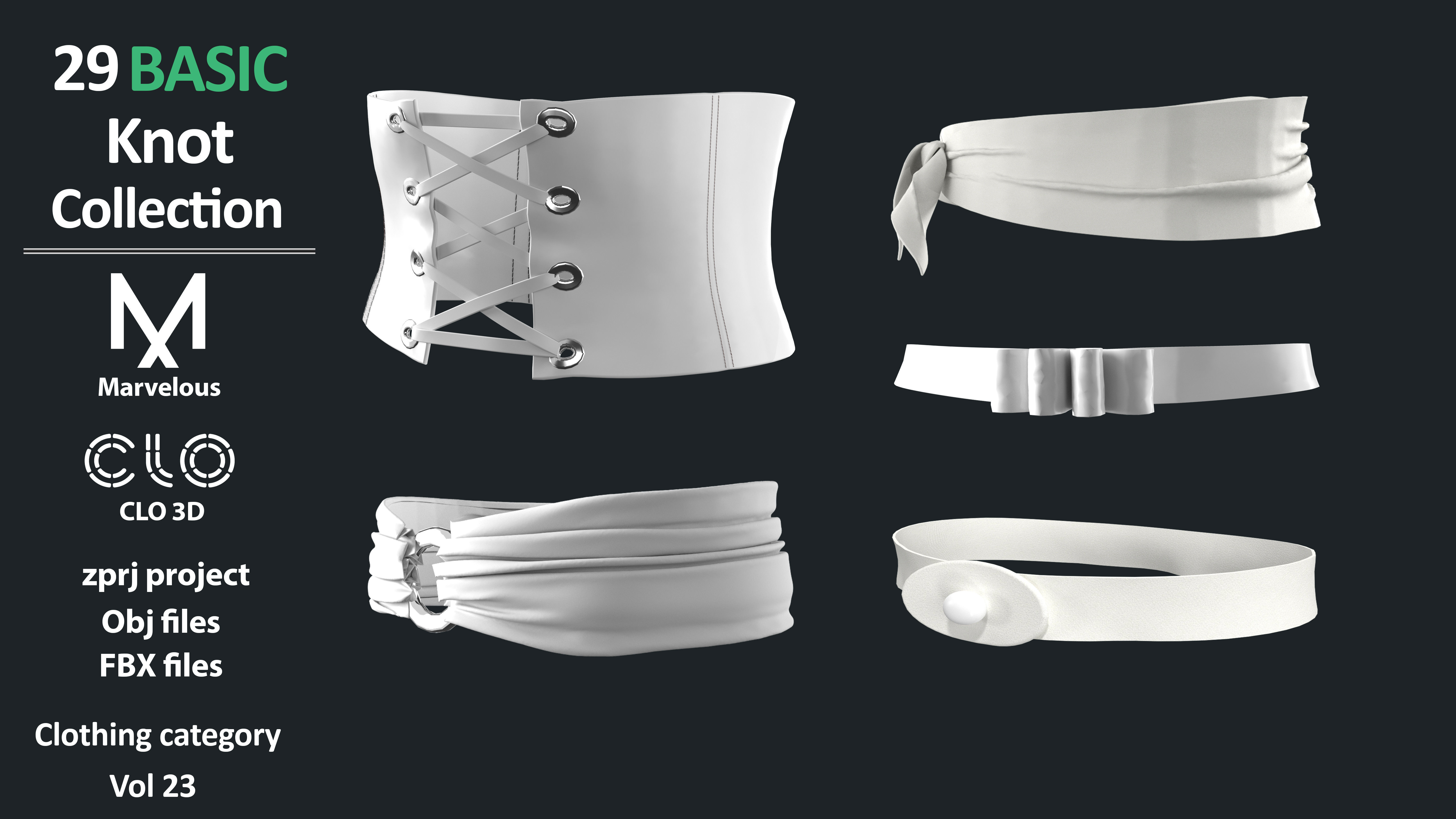 29 Basic Knot Collection 3D model_3