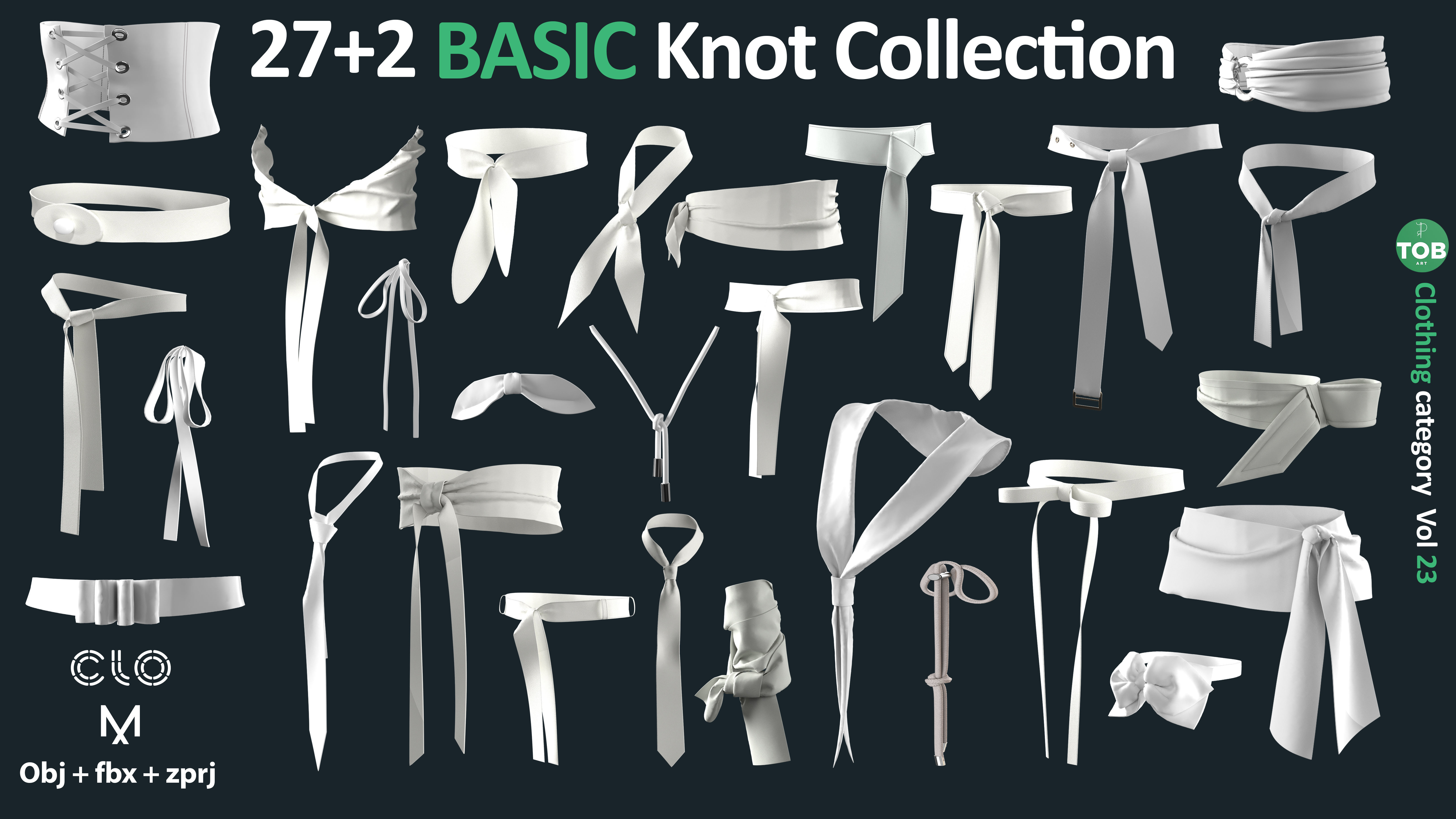 29 Basic Knot Collection 3D model_1