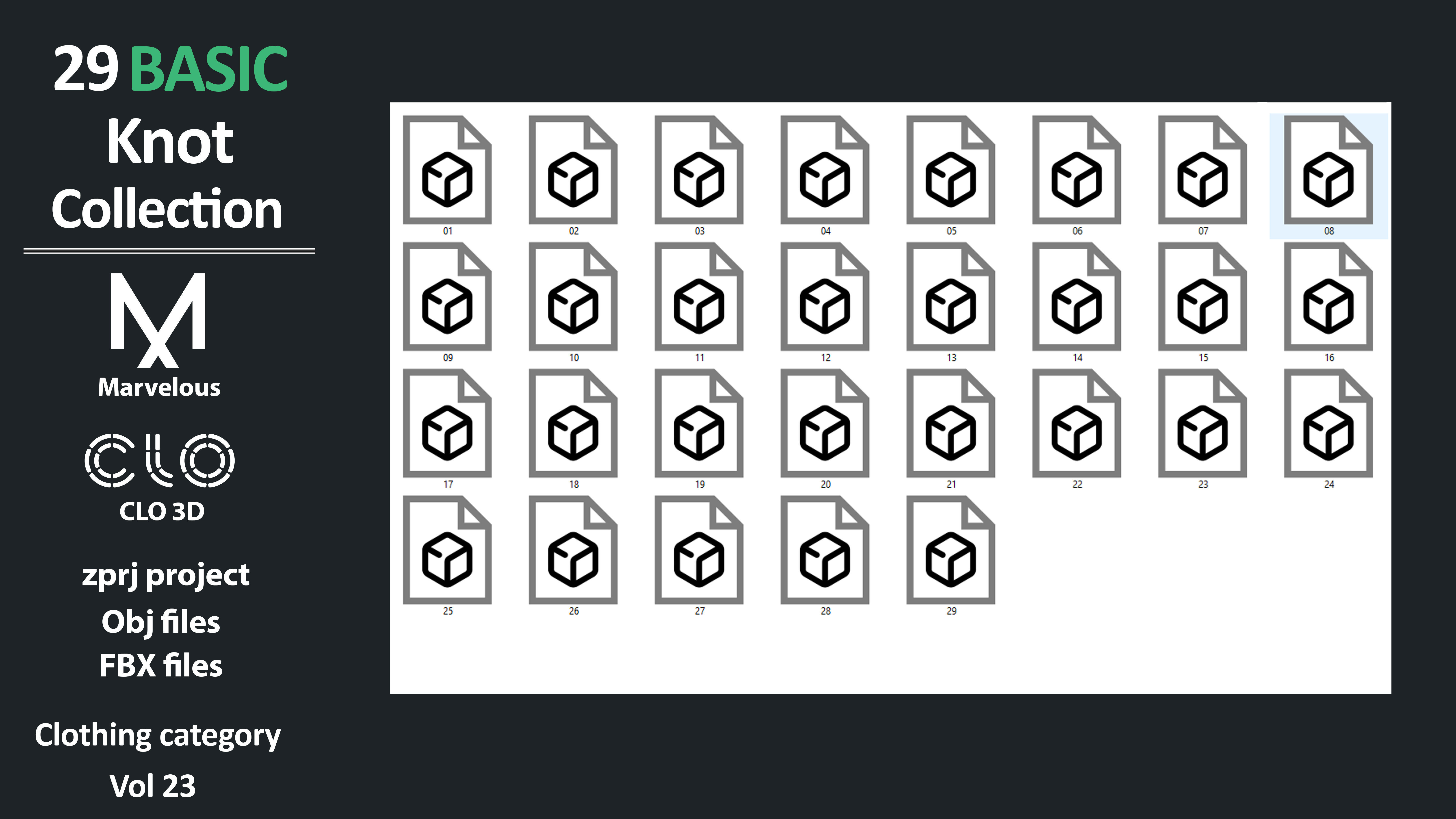 29 Basic Knot Collection 3D model_10