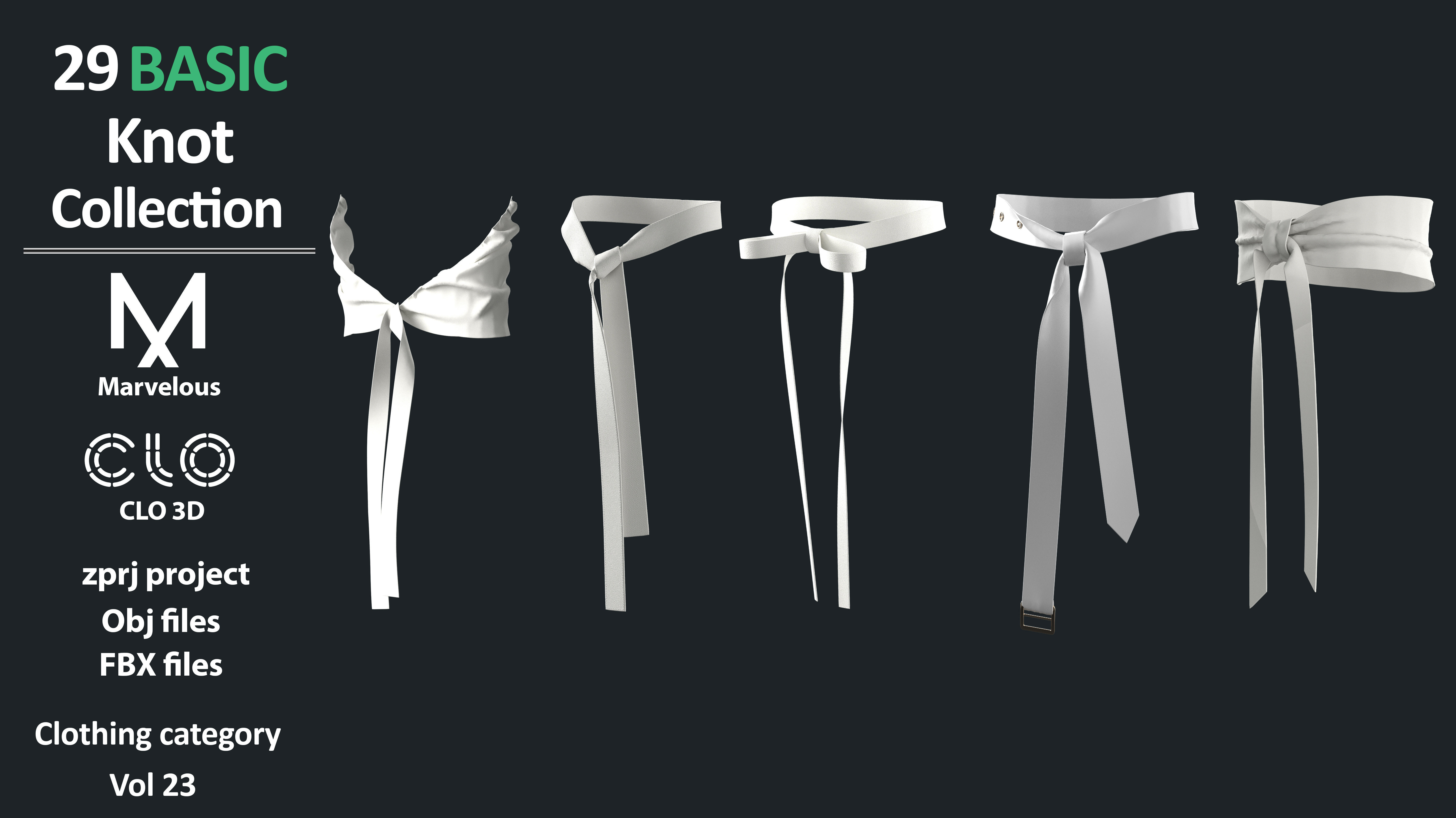 29 Basic Knot Collection 3D model_6