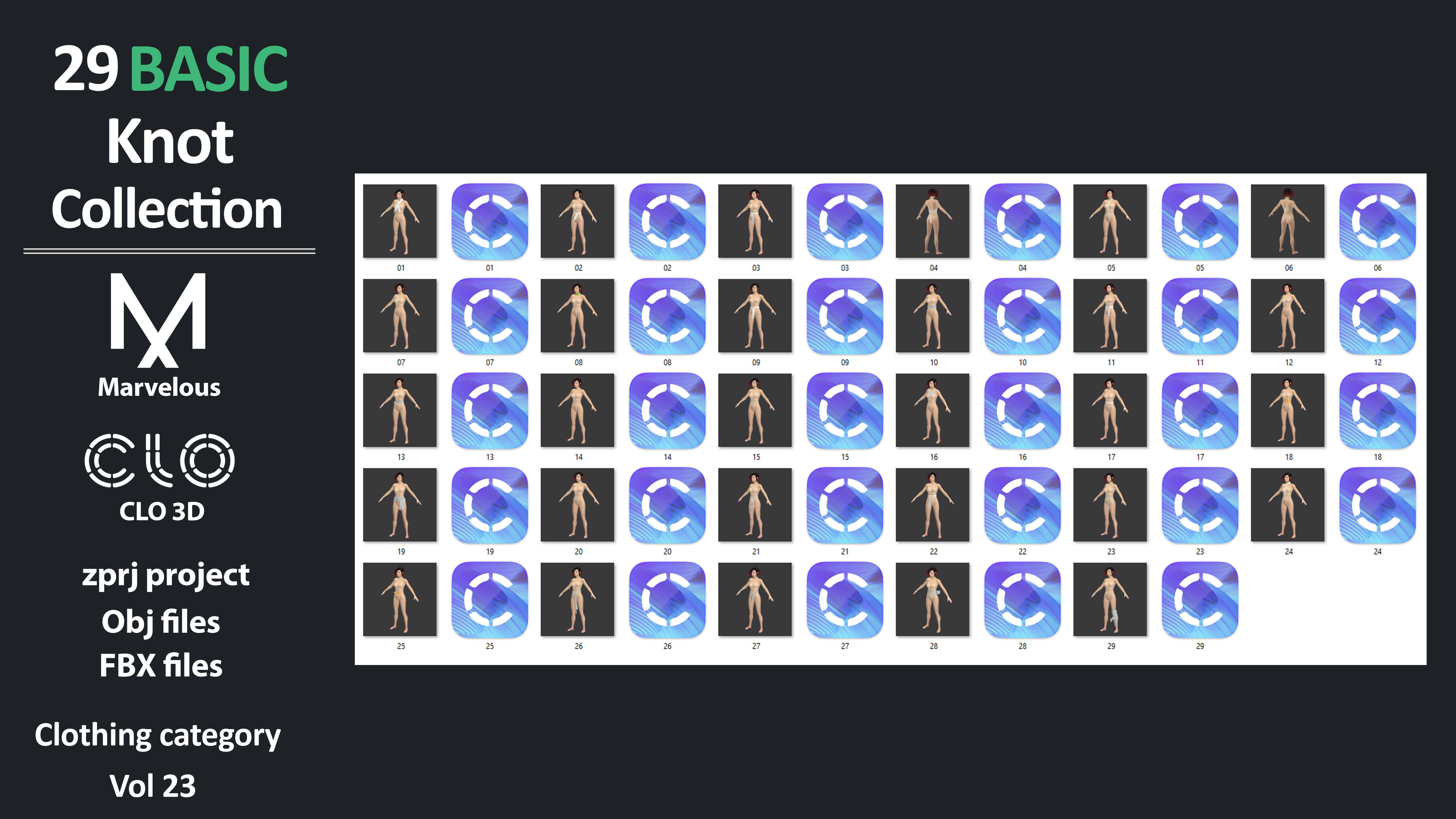 29 Basic Knot Collection 3D model_9