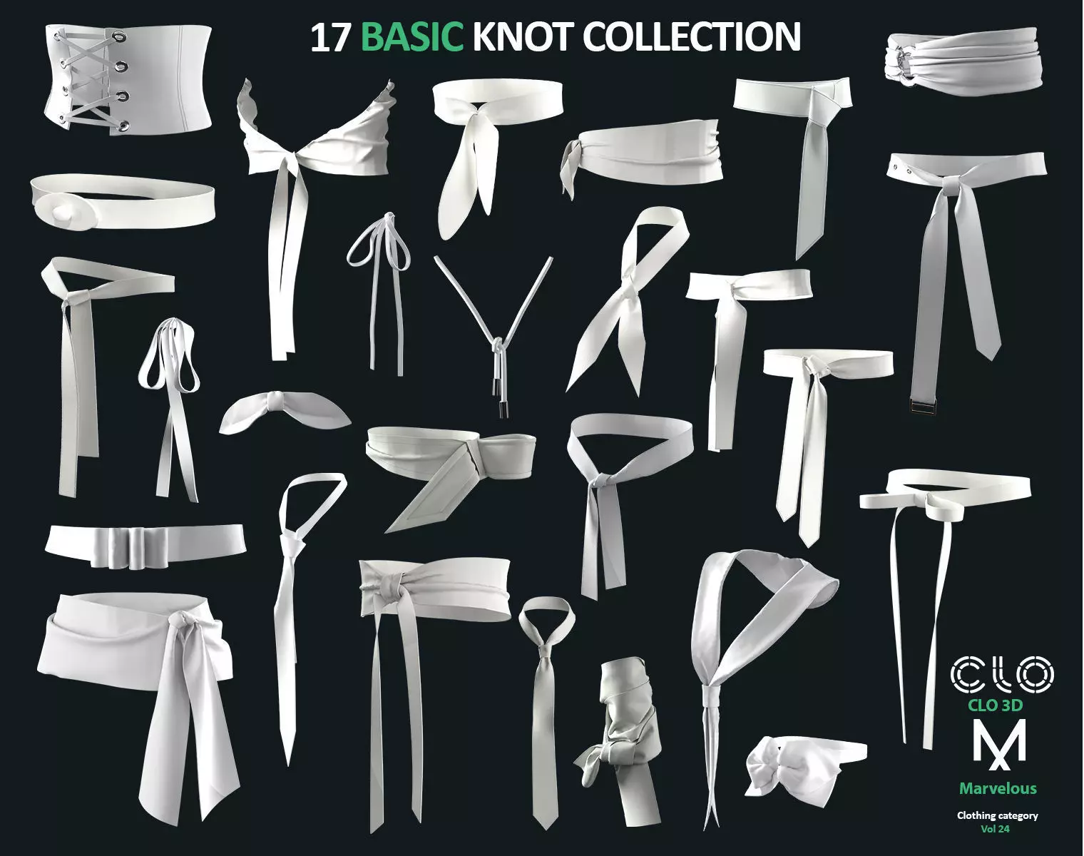 29 Basic Knot Collection 3D model_0