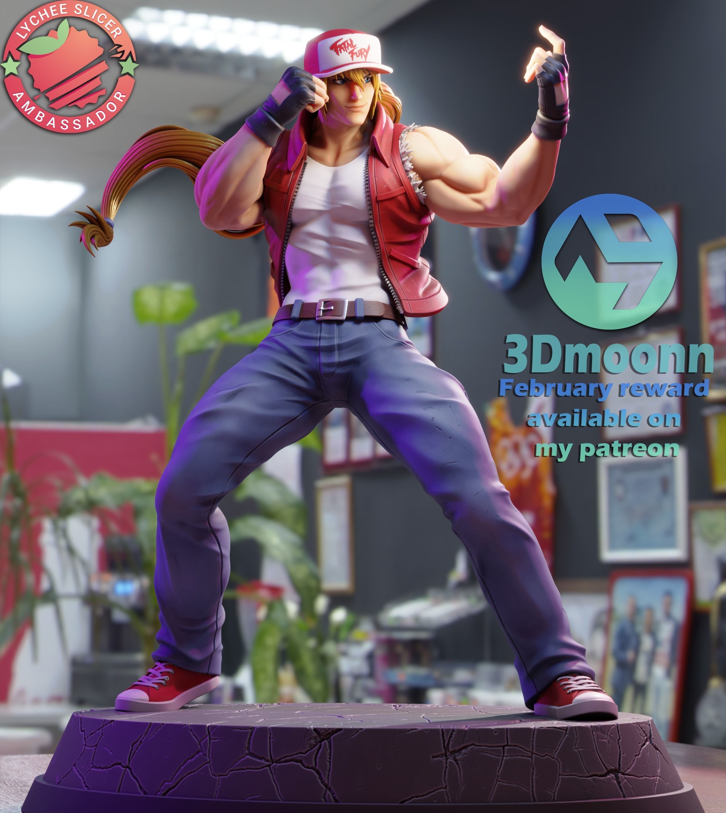 Terry - the king of fighters 3D print model_3
