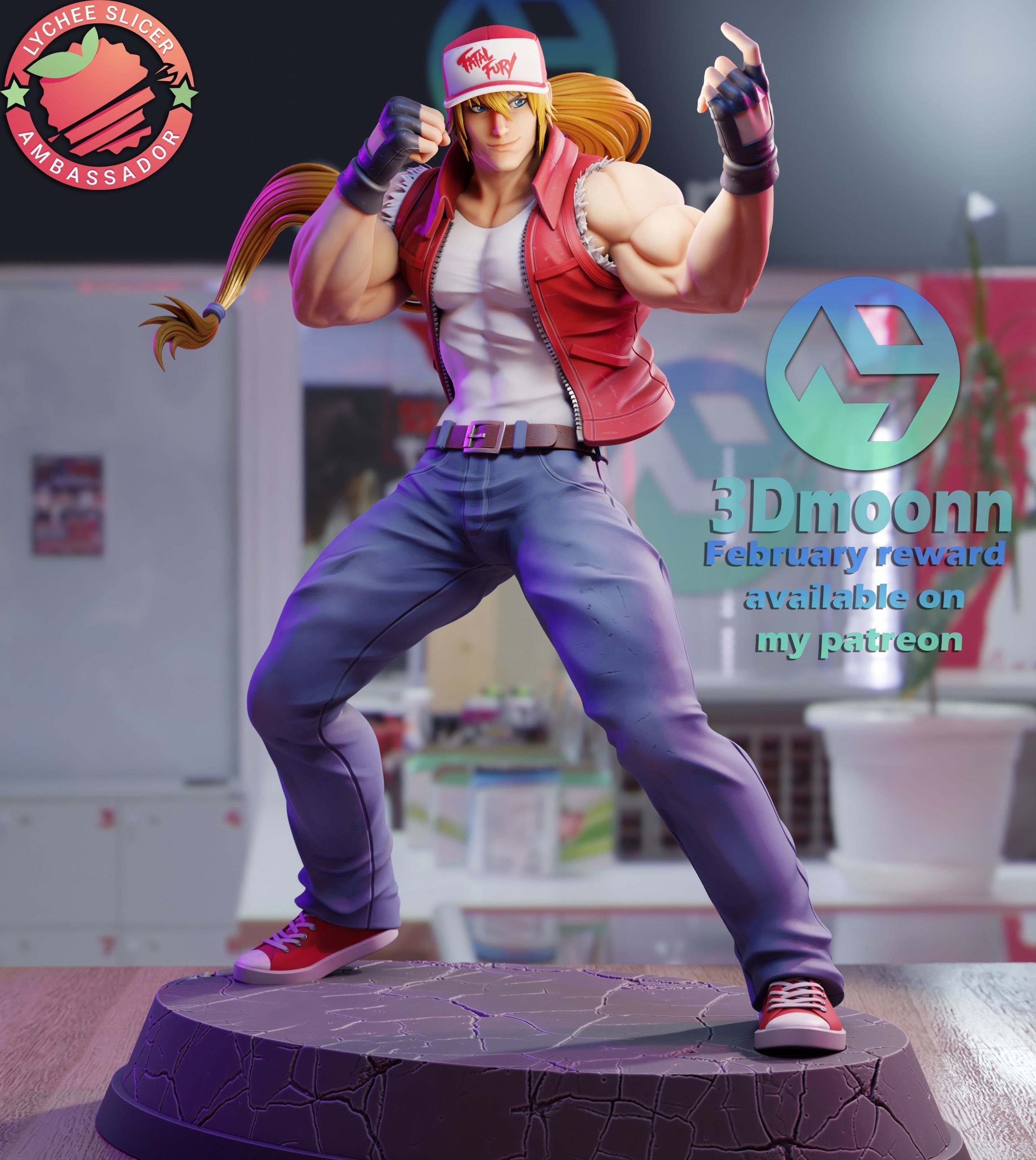 Terry - the king of fighters 3D print model_4
