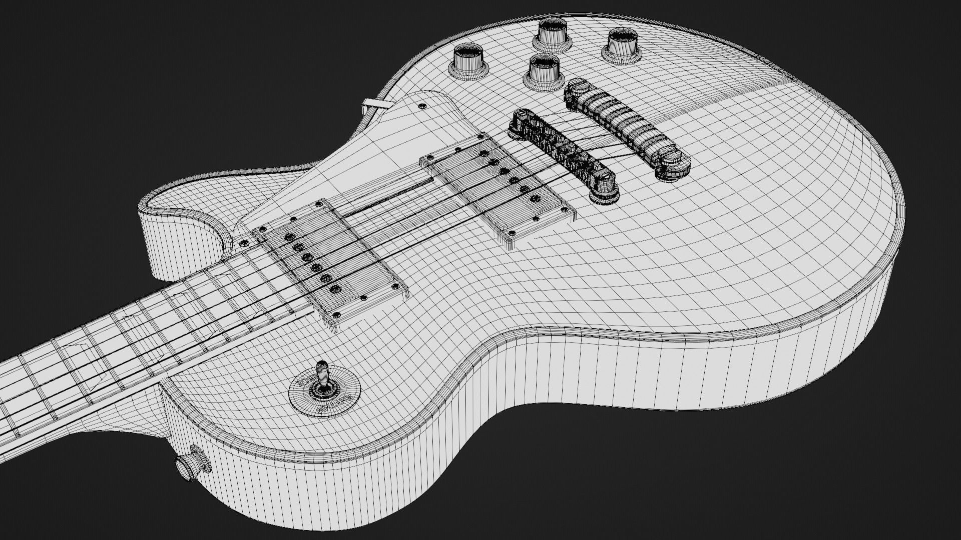 Gibson Les Paul Standard - HighPoly 3D model_11