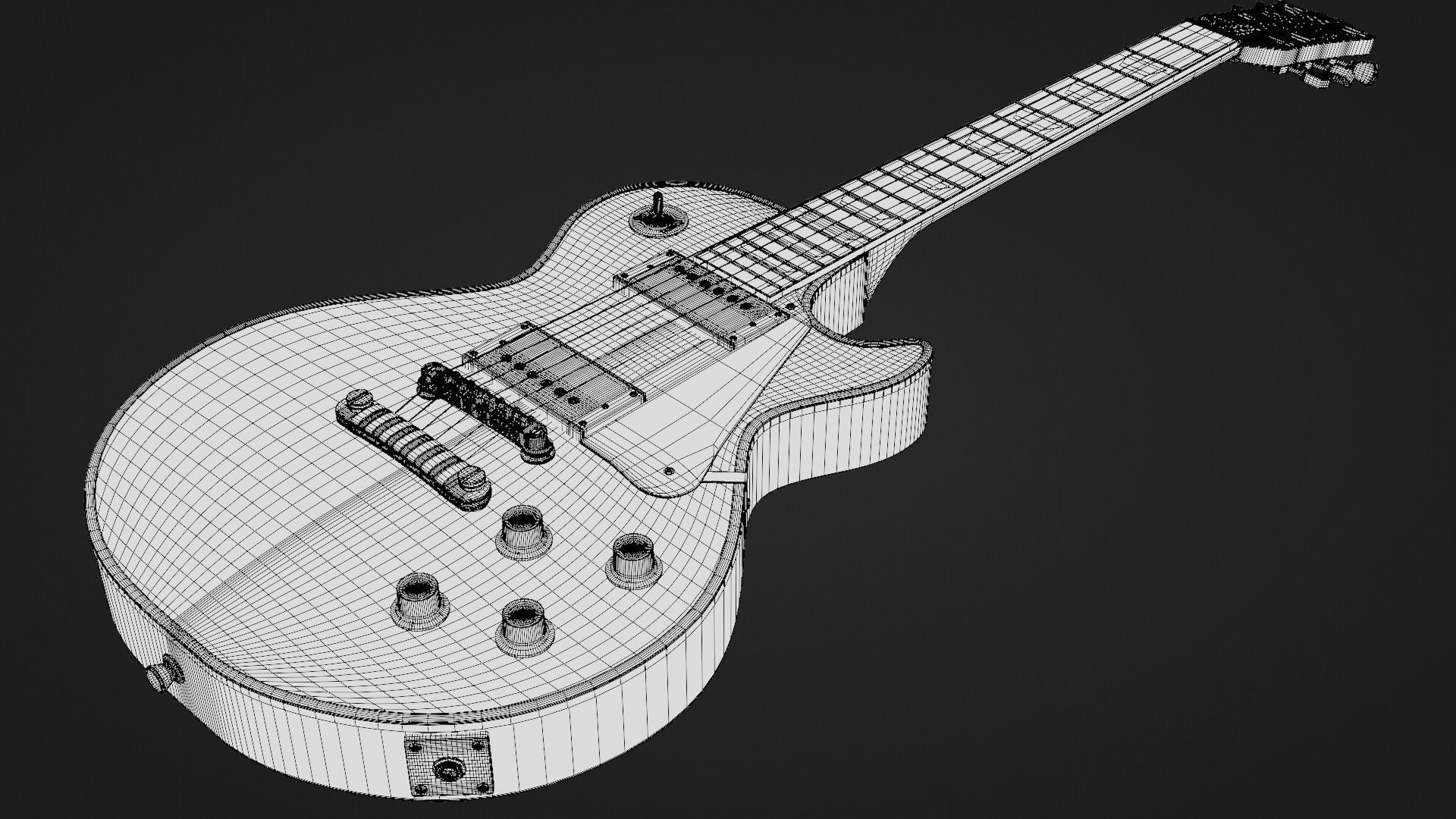 Gibson Les Paul Standard - HighPoly 3D model_9