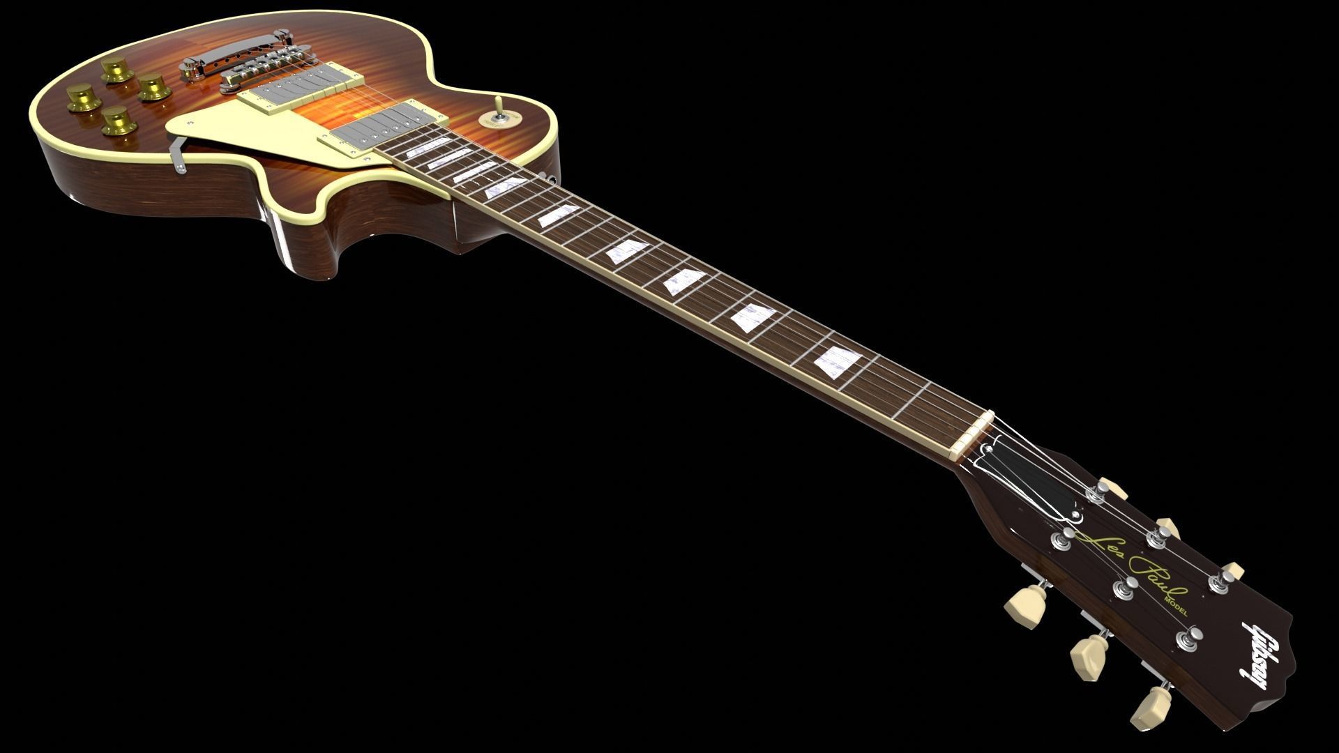 Gibson Les Paul Standard - HighPoly 3D model_1