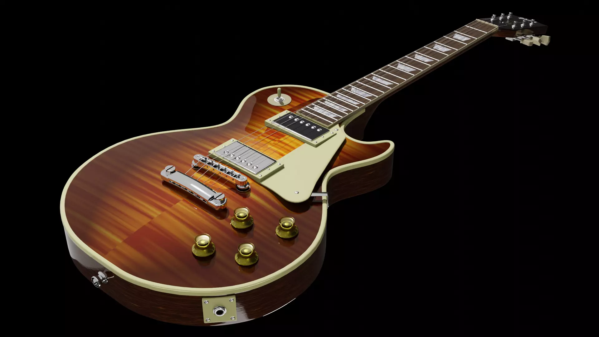 Gibson Les Paul Standard - HighPoly 3D model_0