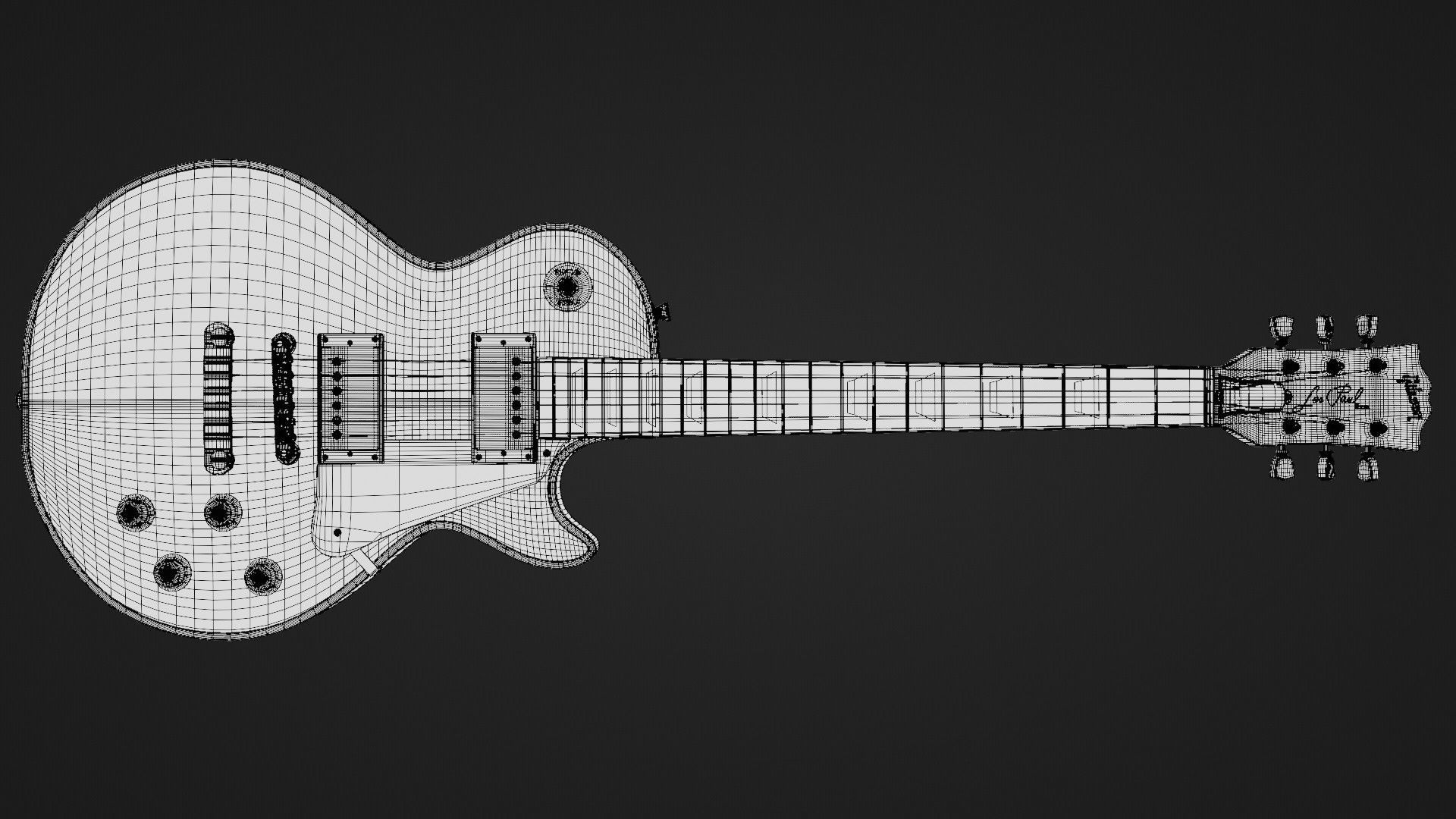 Gibson Les Paul Standard - HighPoly 3D model_10