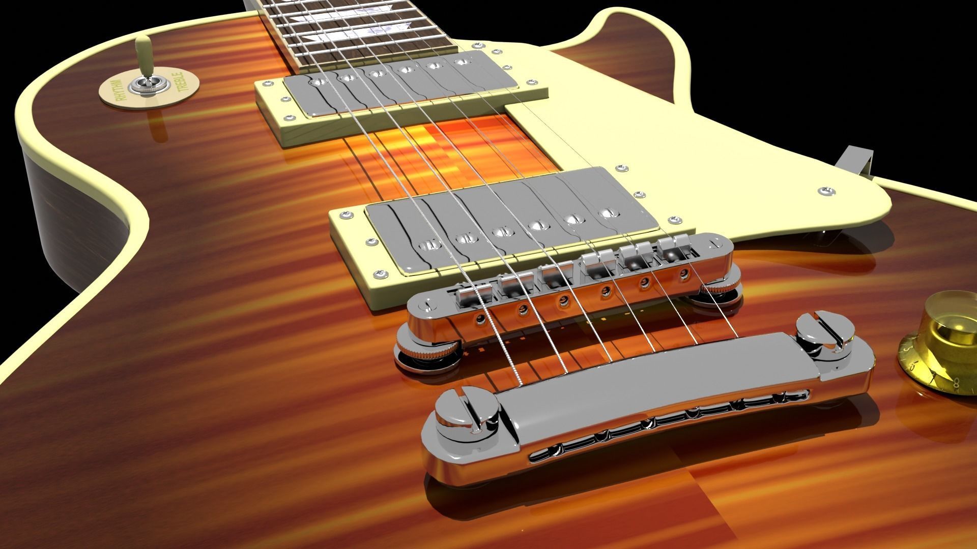 Gibson Les Paul Standard - HighPoly 3D model_3