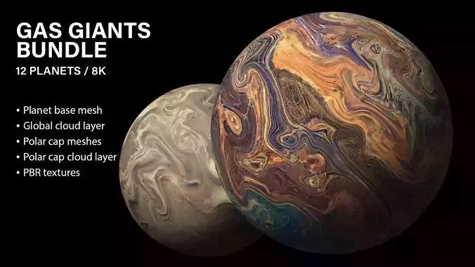 12 8K Gas Giants Bundle