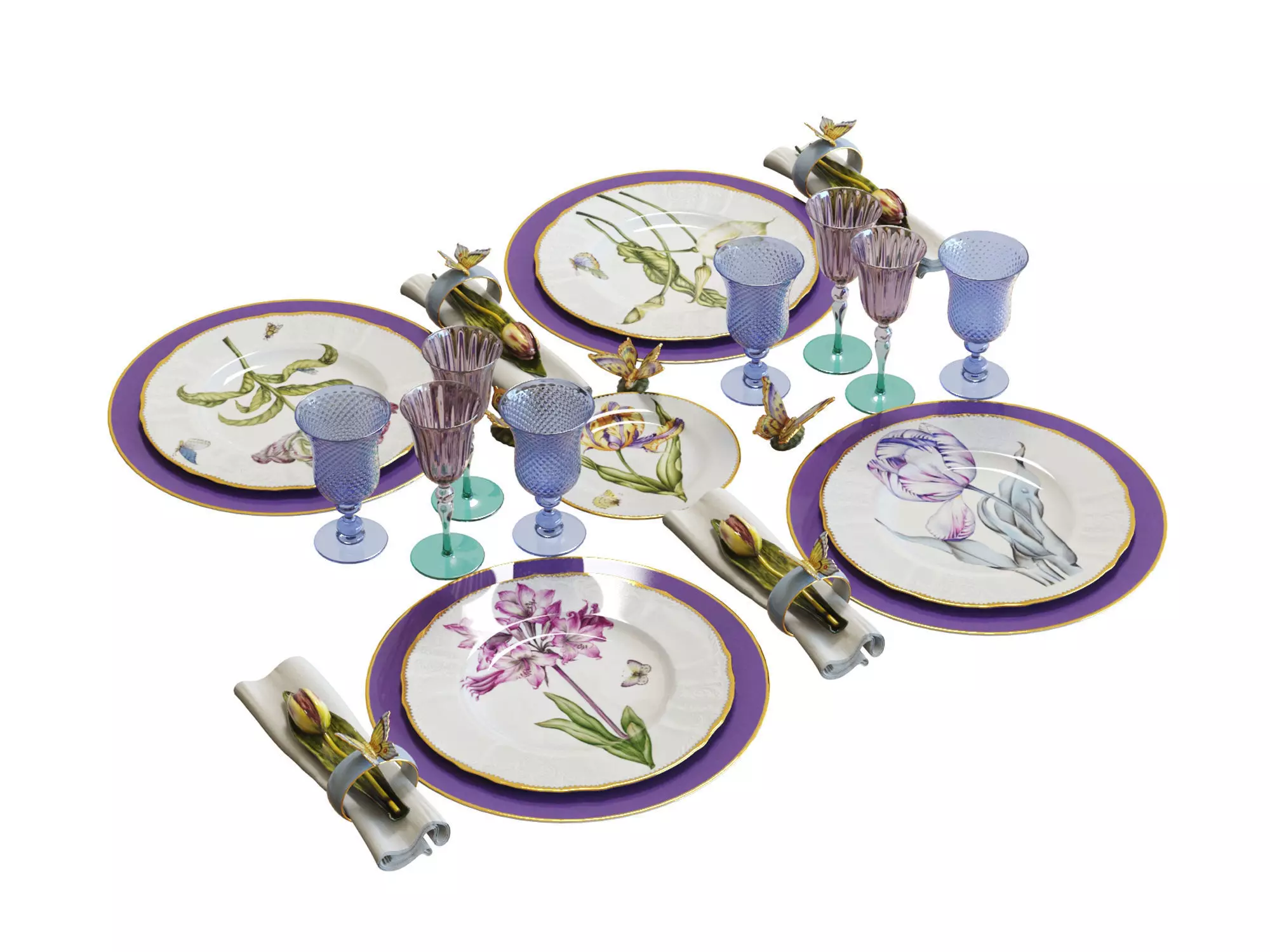 Dinnerware Set 01 - Anna Weatherley 3D model