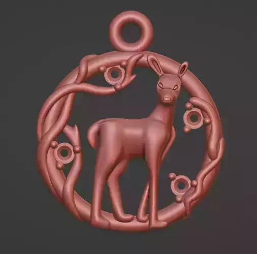 Stag pendant - Necklace 