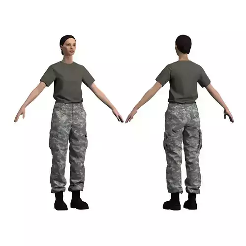 Womens ACU Army Combat Uniform Pants - Marvelous Designer