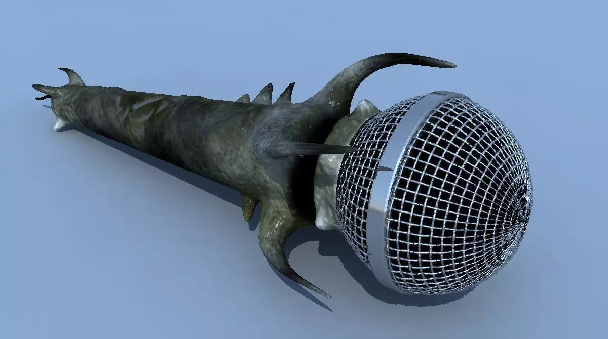 Heavy Metal Microphone Free 3D print model_0