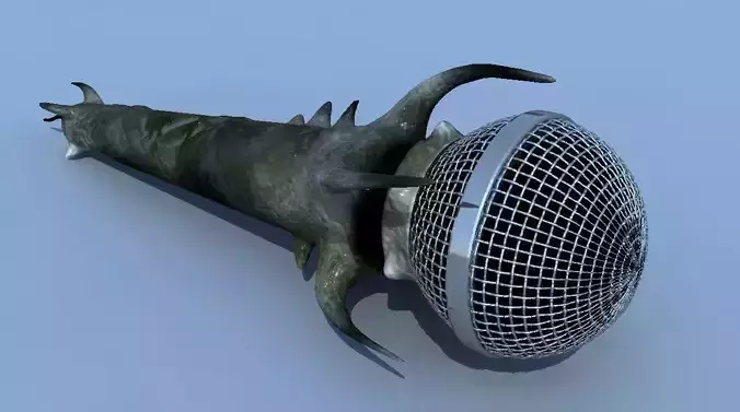 Heavy Metal Microphone Free 3D print model