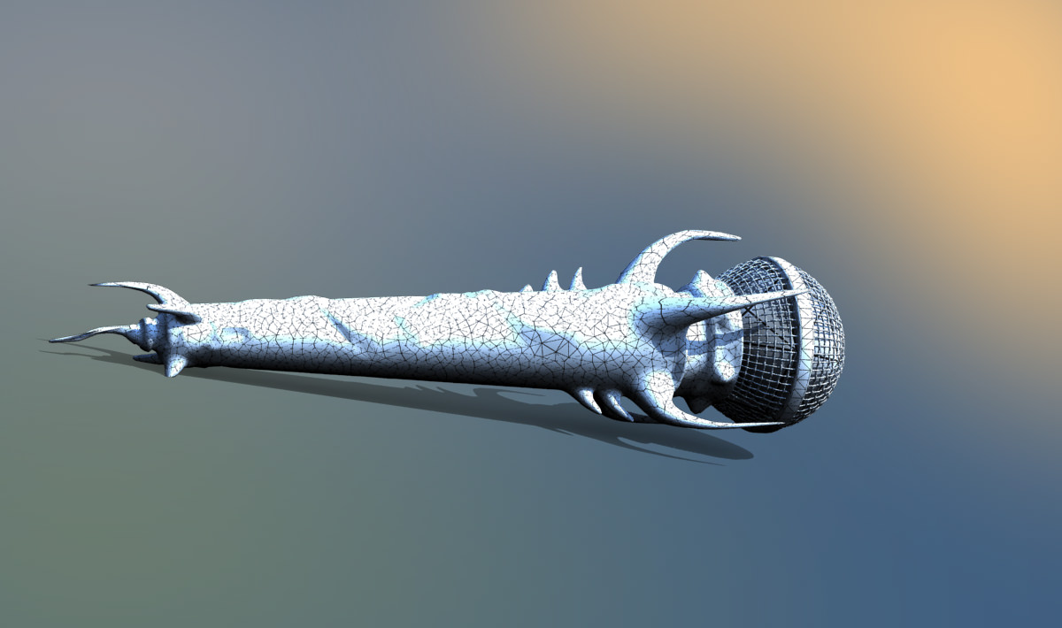 Heavy Metal Microphone Free 3D print model_4