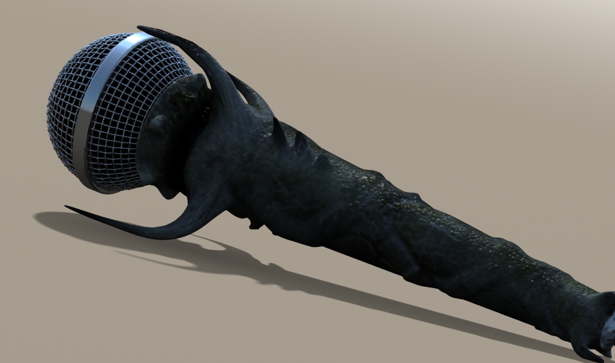 Heavy Metal Microphone Free 3D print model_3