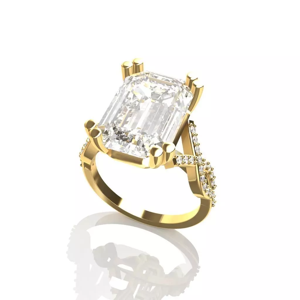 Solitaire Engagement Ring 3D print model
