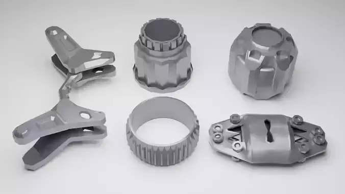 3D Lowpoly Hard surface parts