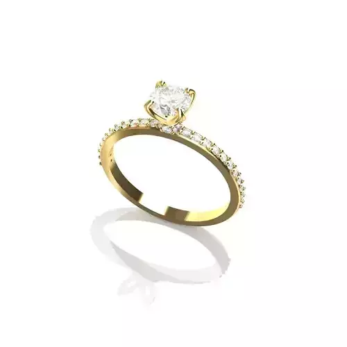 Solitaire Engagement Ring 3D print model