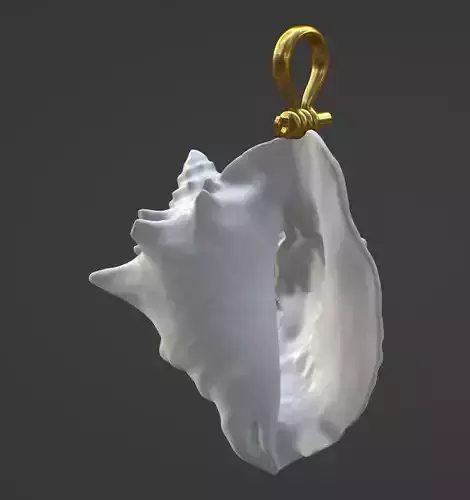 conch shell pendant 3D print model