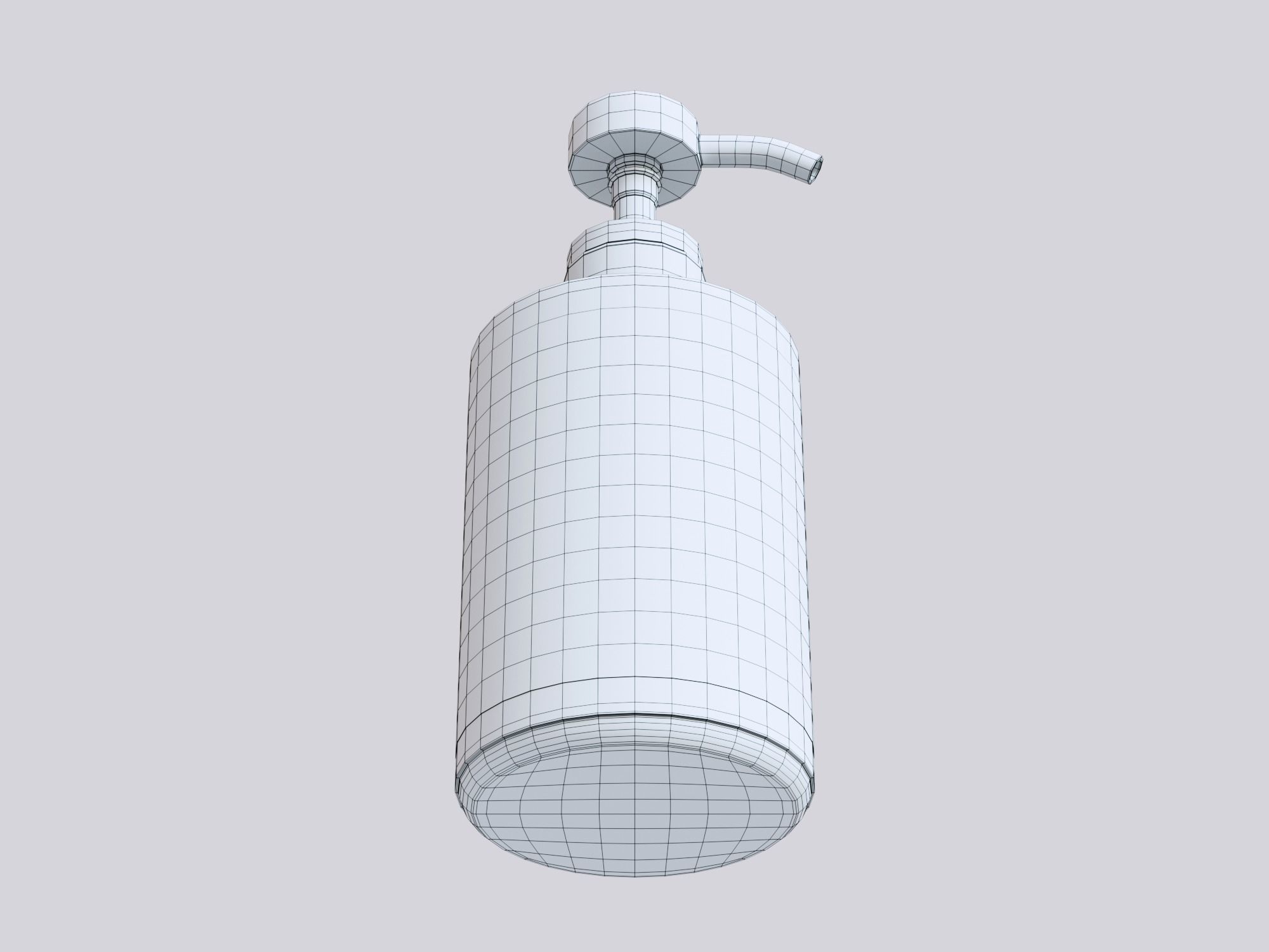 Luxurious Body Lotion Bottle Low-poly 3D model_14