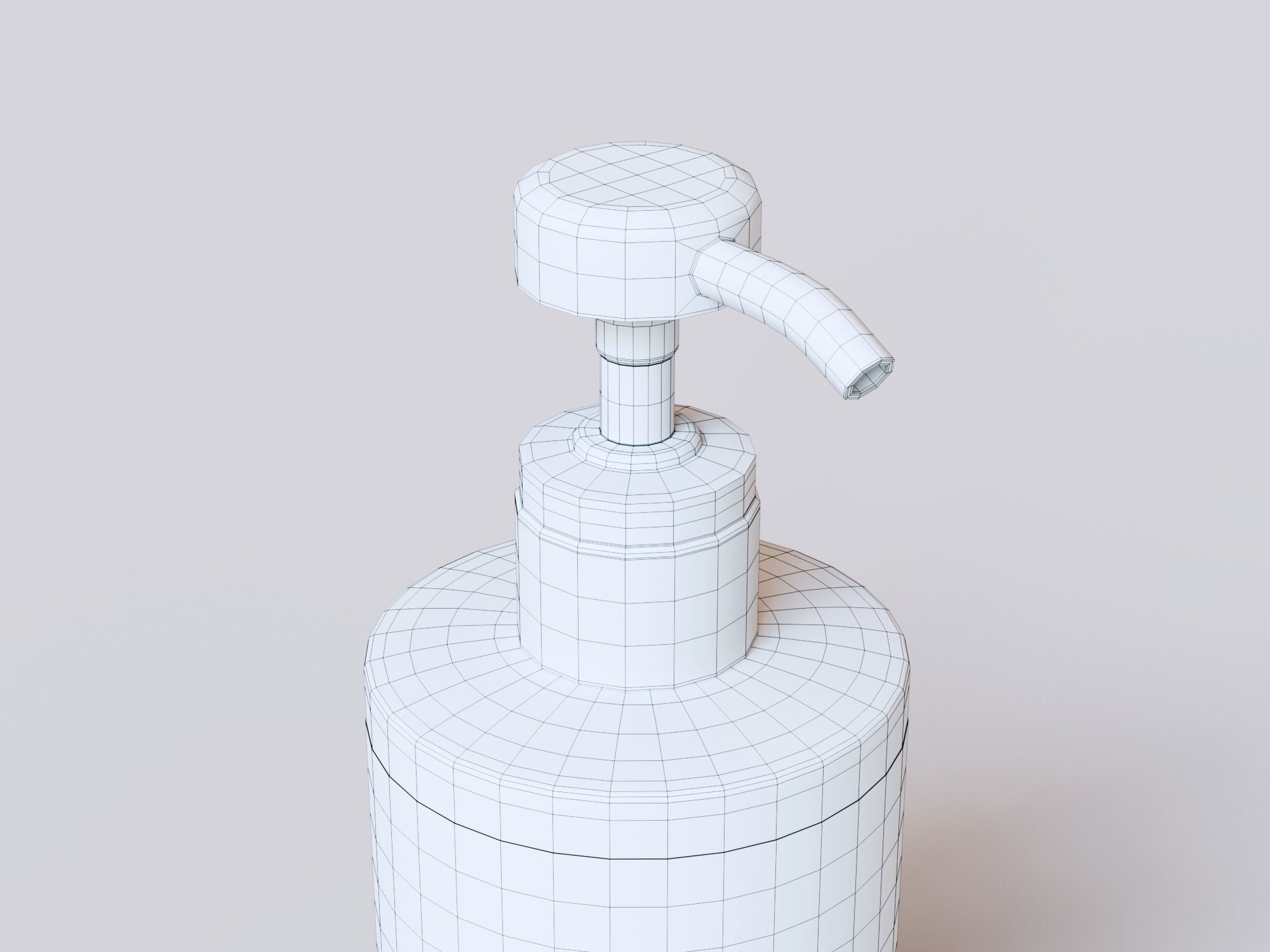 Luxurious Body Lotion Bottle Low-poly 3D model_6