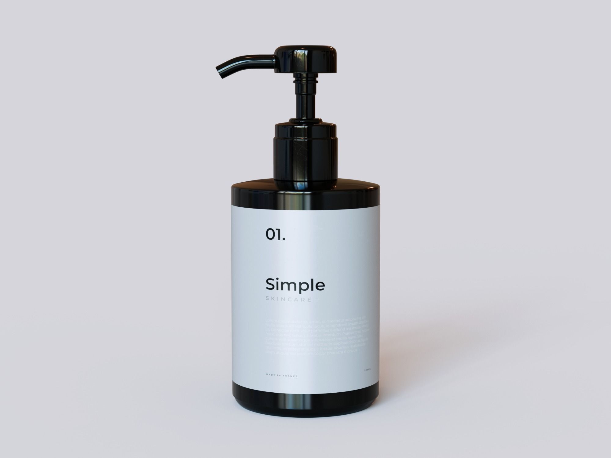 Luxurious Body Lotion Bottle Low-poly 3D model_8