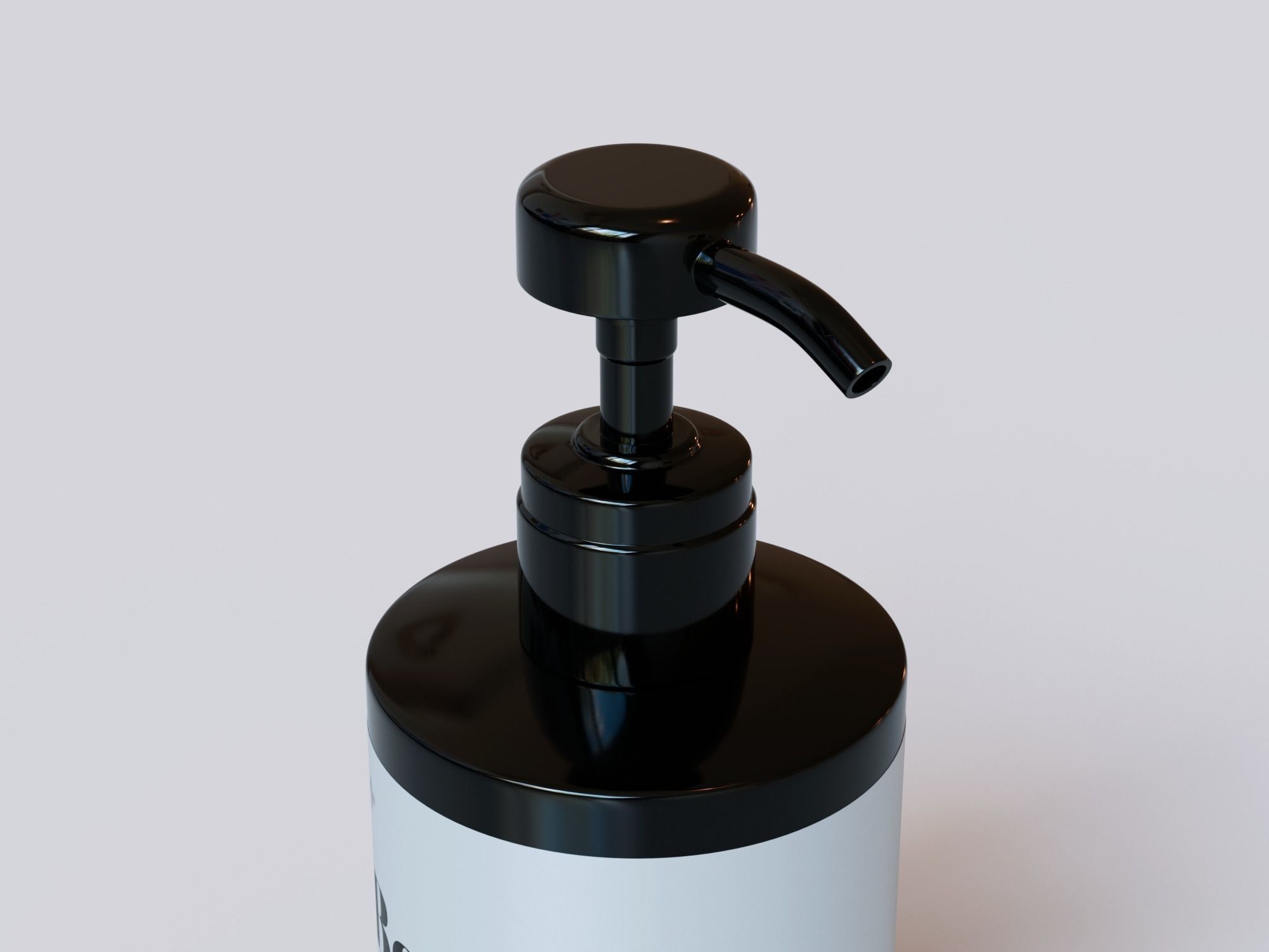 Luxurious Body Lotion Bottle Low-poly 3D model_5
