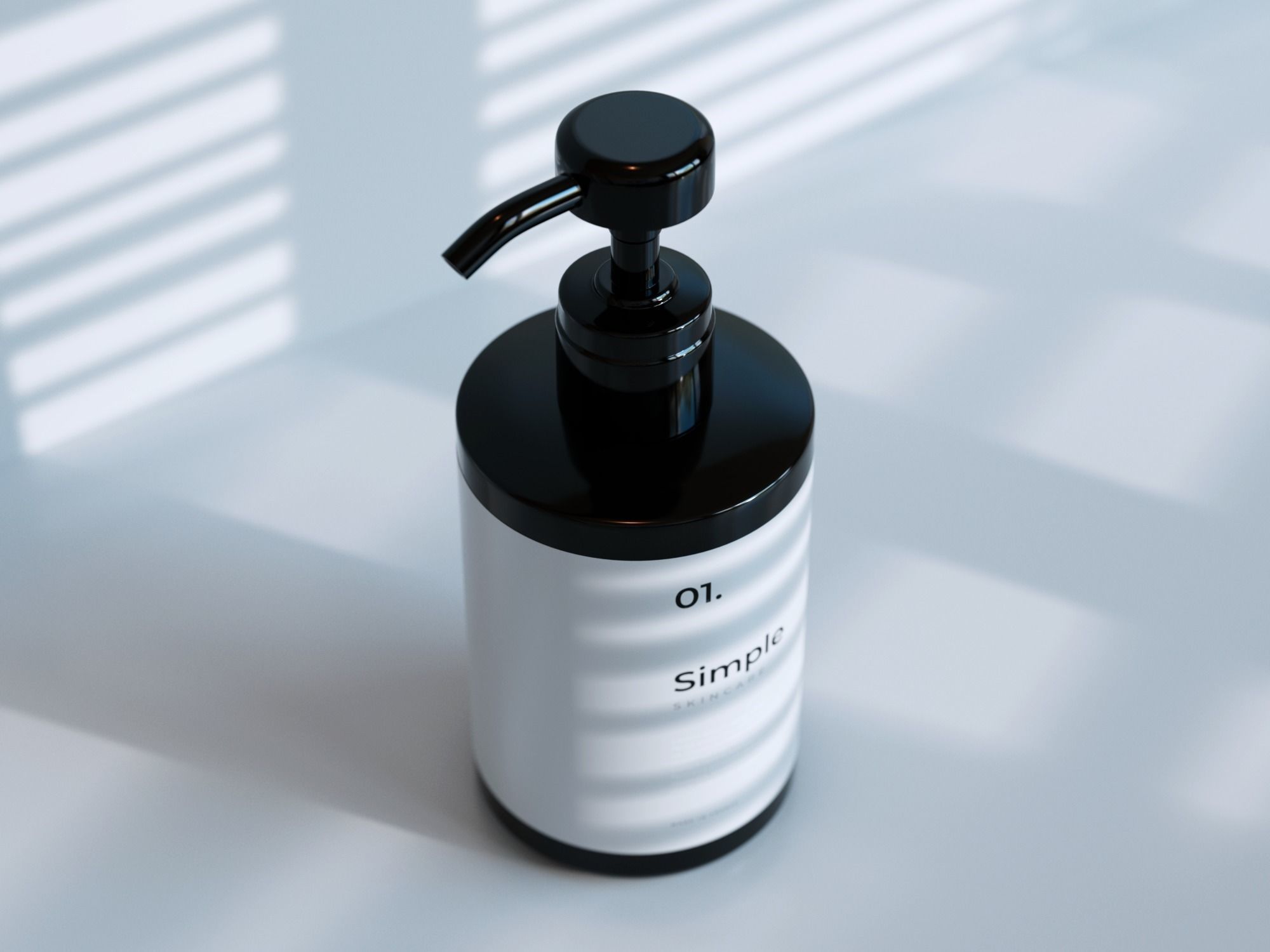 Luxurious Body Lotion Bottle Low-poly 3D model_1