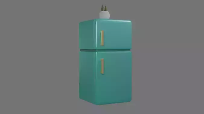 Fridge Low-poly