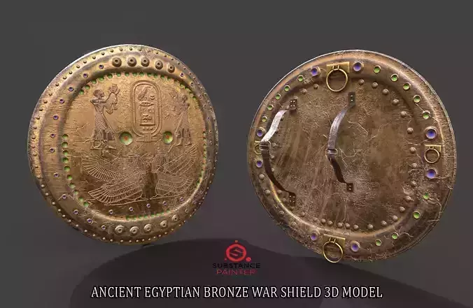 ANCIENT EGYPTIAN WAR SHIELD 3D MODEL
