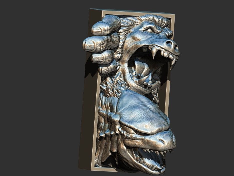 Godzilla x kong BOOKMARK 3D print model_9