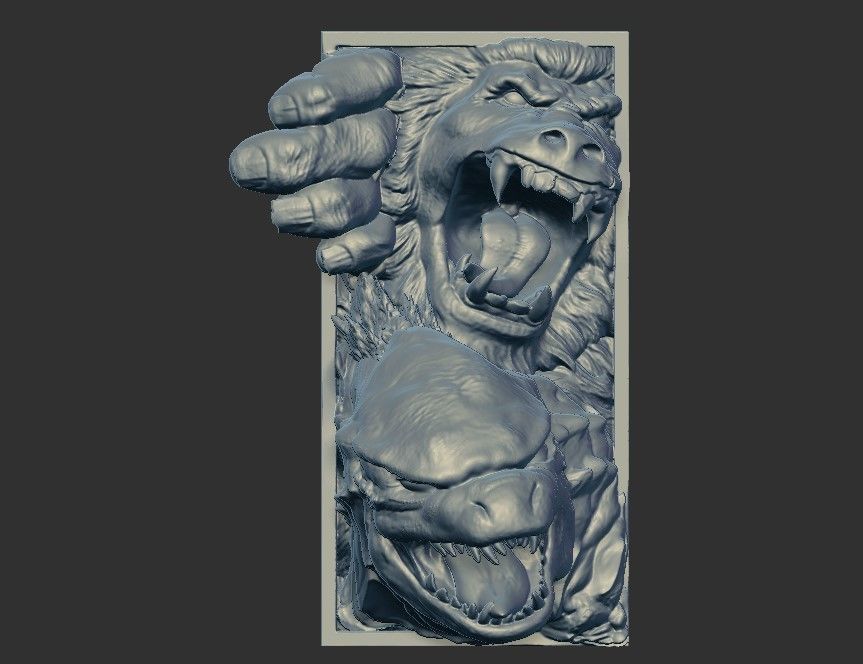 Godzilla x kong BOOKMARK 3D print model_5