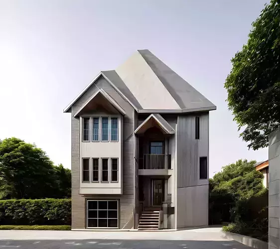 Modern house in Revit