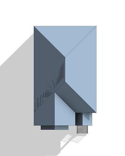 Modern house in Revit 3D model 7