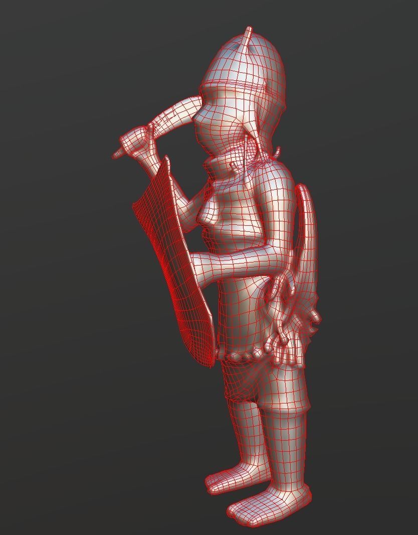 Ologbosere - Warrior Benin Kingdom Low-poly 3D model_9