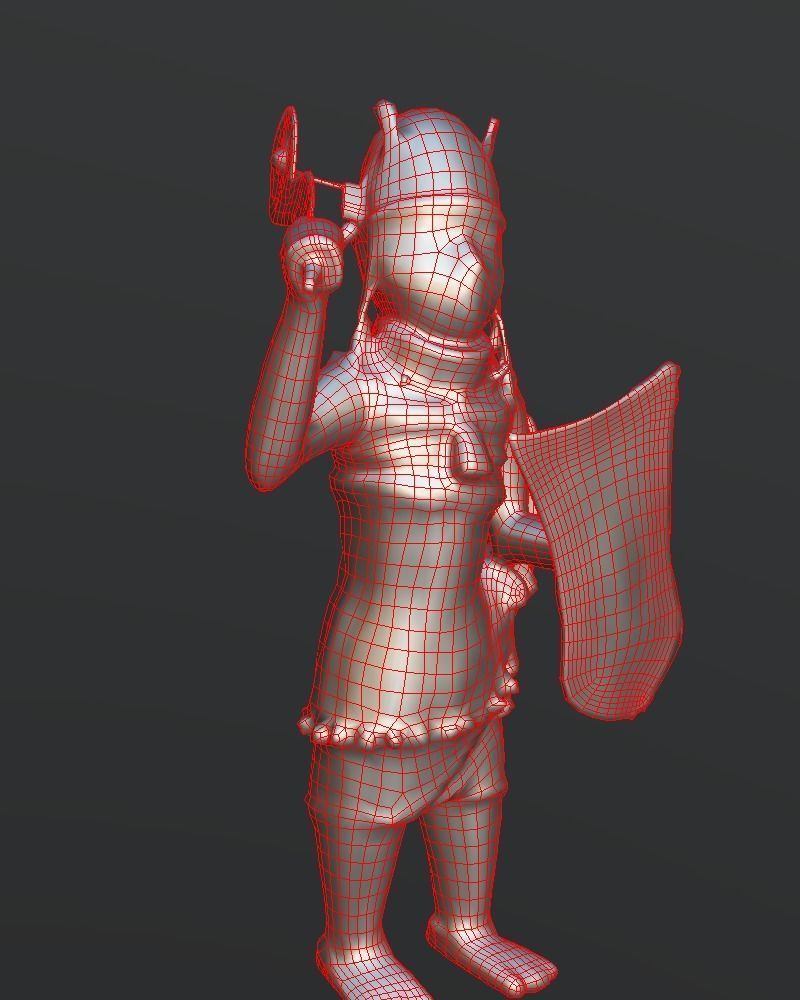 Ologbosere - Warrior Benin Kingdom Low-poly 3D model_8