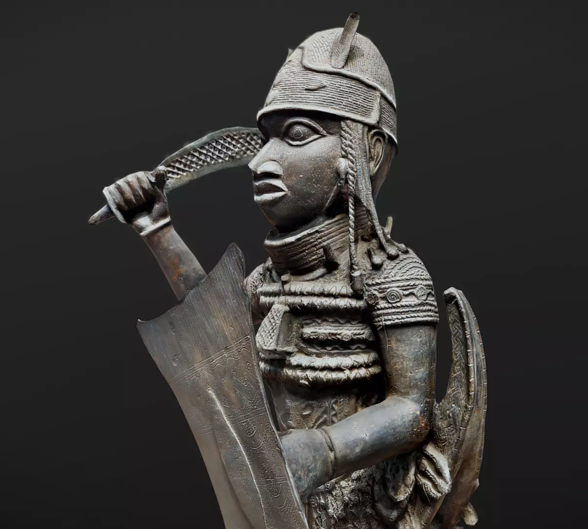 Ologbosere - Warrior Benin Kingdom Low-poly 3D model_0