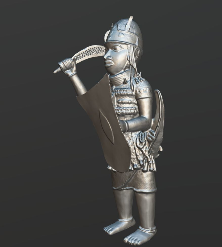 Ologbosere - Warrior Benin Kingdom Low-poly 3D model_10