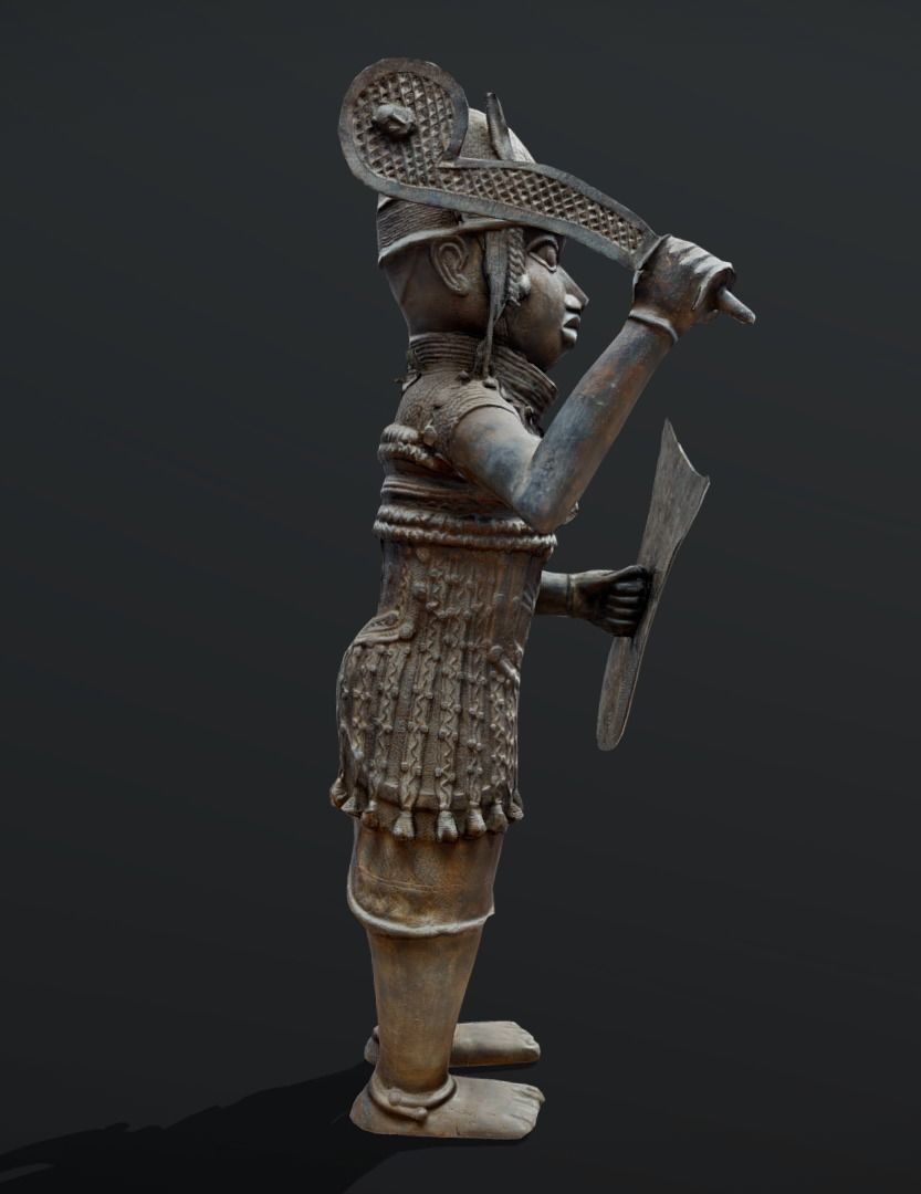 Ologbosere - Warrior Benin Kingdom Low-poly 3D model_3