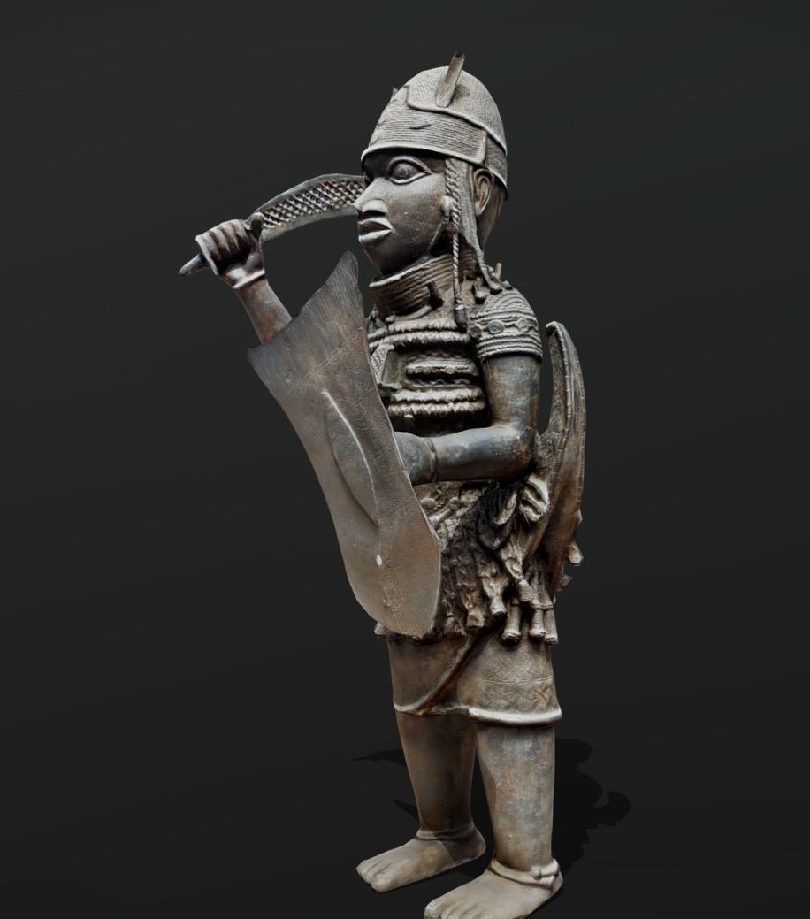 Ologbosere - Warrior Benin Kingdom Low-poly 3D model_1