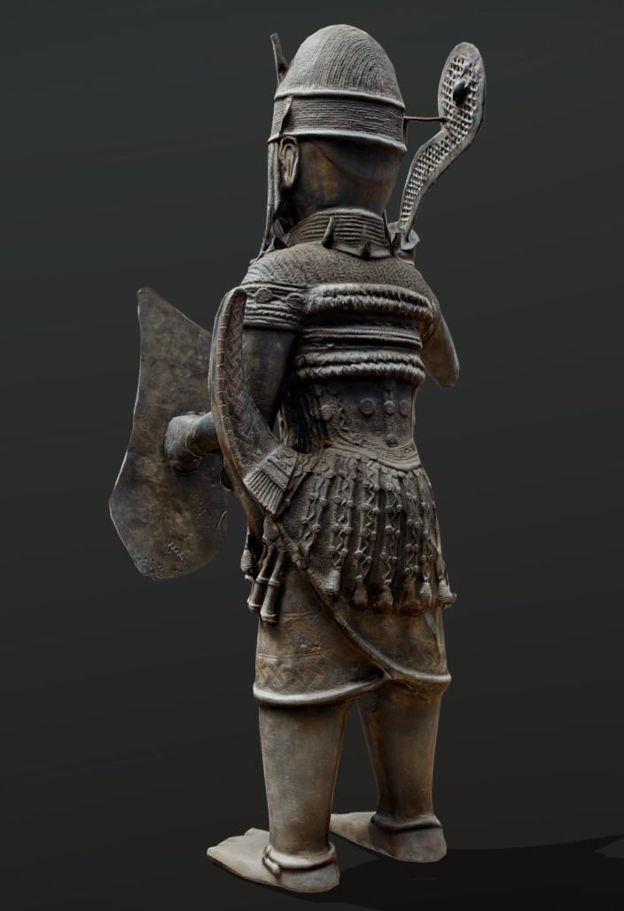 Ologbosere - Warrior Benin Kingdom Low-poly 3D model_5