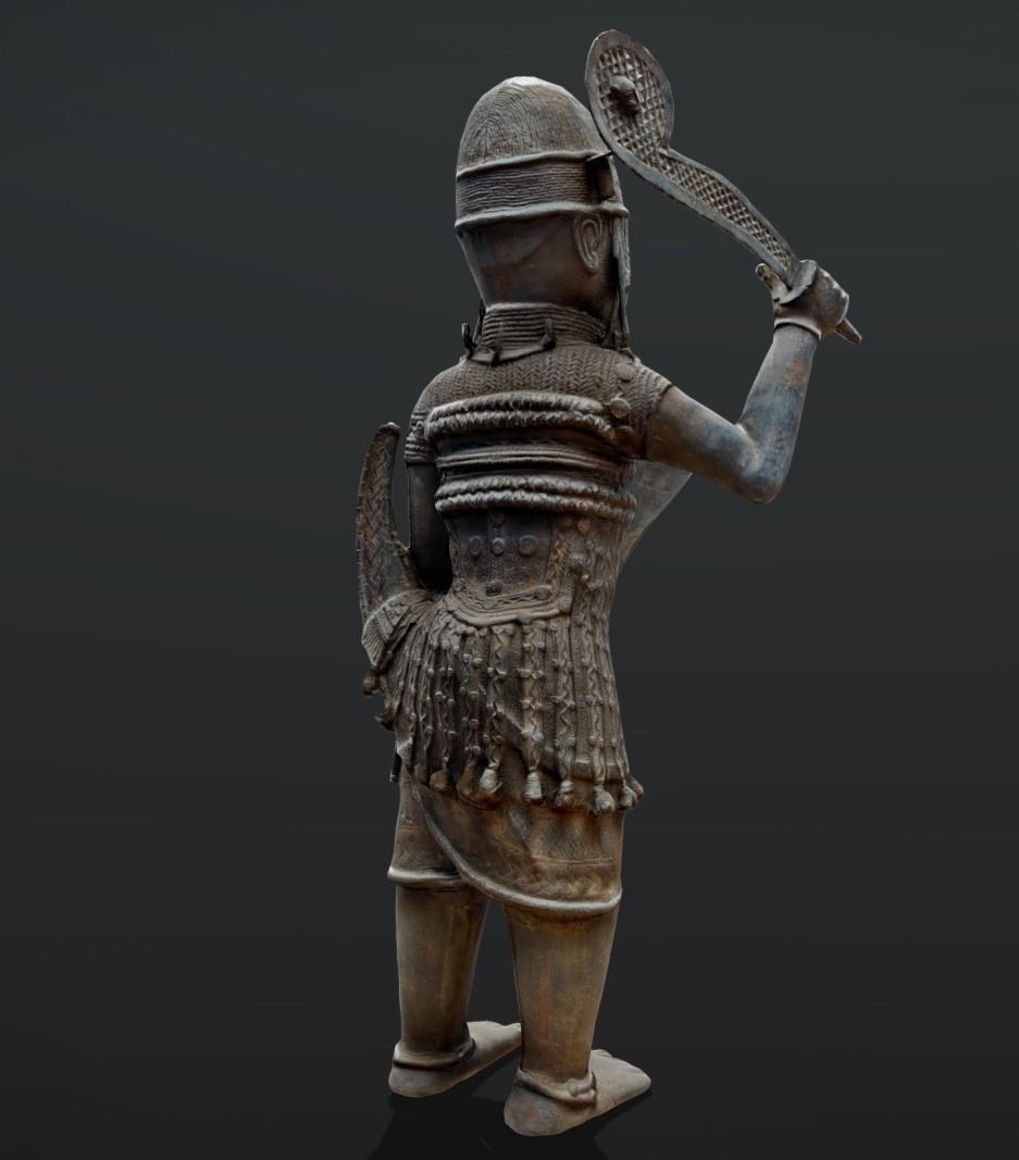 Ologbosere - Warrior Benin Kingdom Low-poly 3D model_4