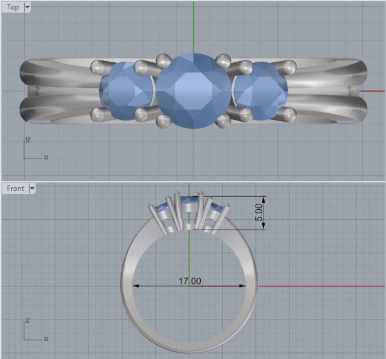 Engagement rings 3D print model_8