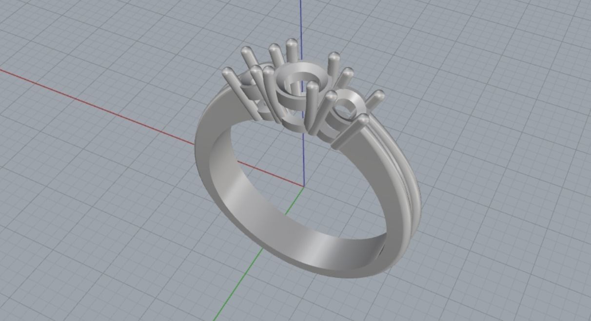 Engagement rings 3D print model_13